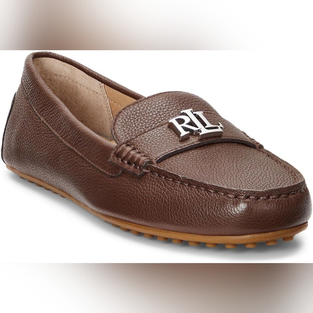 Ralph Lauren Bransbury Dark Brown Leather Loafer - Picture 3 of 4
